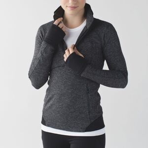 Lululemon Runderful 1/4 Zip Pullover, Long Sleeve Top, Thumbholes & Cuffins, 4